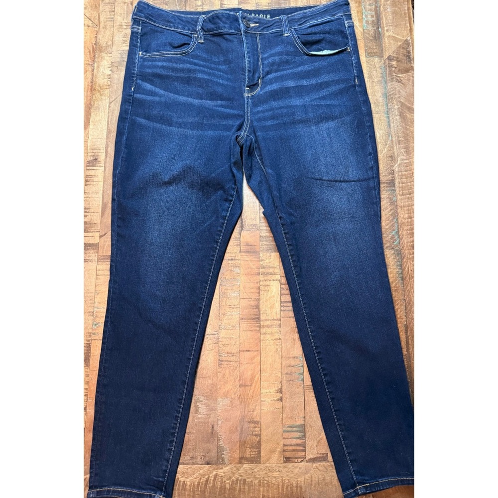 American Eagle Next Level Stretch Skinny Jeans Dark Wash Size 18 Regular